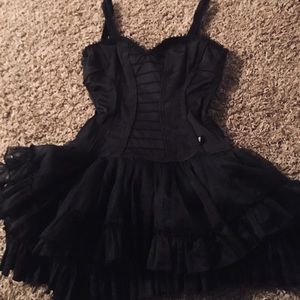 Tripp corset frill mini dress XS goth Lolita punk
